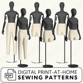 Leggings and Shorts Set Printable Sewing Pattern PDF Sewing Pattern File