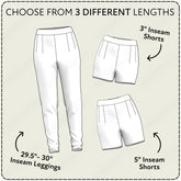 Leggings and Shorts Set Printable Sewing Pattern PDF Sewing Pattern File