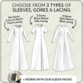 Medieval Kirtle Dress Blocks Sewing Pattern PDF Sewing Pattern File