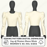 Mutton Sleeve Printable Sewing Pattern PDF Sewing Pattern File