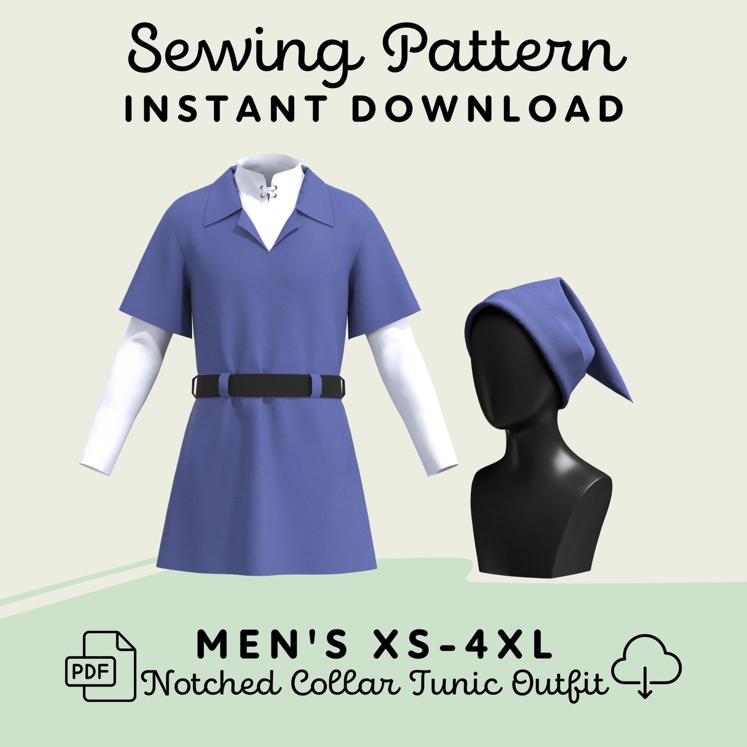 Notched Collar Tunic Outfit - Maridah