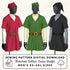 Notched Collar Tunic Outfit Printable Sewing Pattern PDF Sewing Pattern File