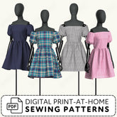 Off Shoulder Sundress Printable Sewing Pattern PDF Sewing Pattern File