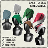Pointed Elf Hats Sewing Pattern Set PDF Sewing Pattern File