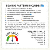 Puff Sleeve Blocks Sewing Pattern Bundle PDF Sewing Pattern File