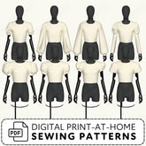 Puff Sleeve Blocks Sewing Pattern Bundle PDF Sewing Pattern File