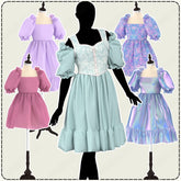 Puffy Sleeve Babydoll Dress Printable Sewing Pattern PDF Sewing Pattern File