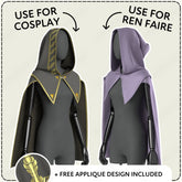 Regal Hooded Cape Printable Sewing Pattern PDF Sewing Pattern File