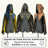 Regal Hooded Cape Printable Sewing Pattern PDF Sewing Pattern File