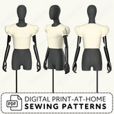 Regency Puff Sleeve Printable Sewing Pattern PDF Sewing Pattern File