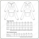Sailor Collar Cropped Top Printable Sewing Pattern PDF Sewing Pattern File