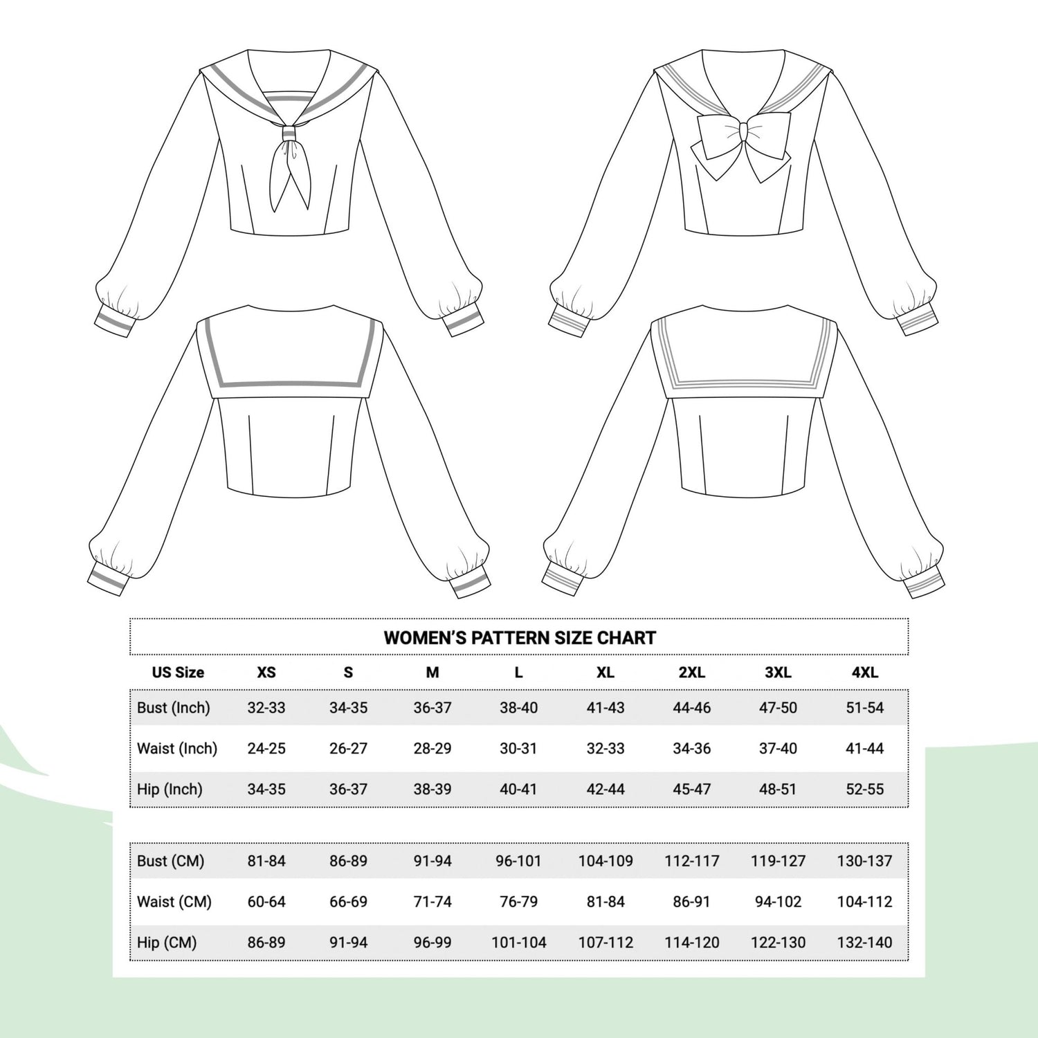 Sailor Collar Shirt Sewing Pattern Pack – Maridah sailor-collar-shirt-sewing-pattern-pack-maridah