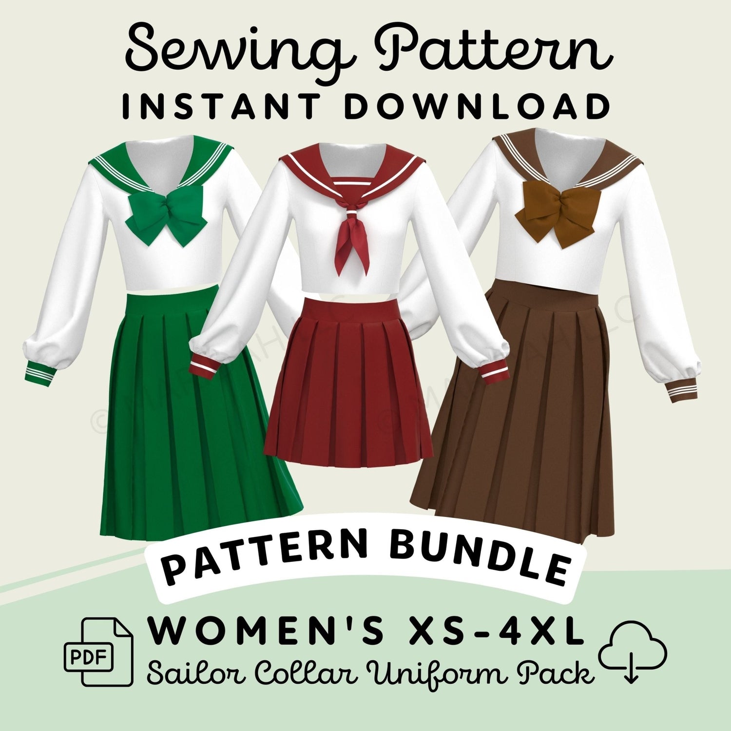 Sailor School Uniform Bundle - Maridah