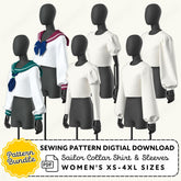 Sailor Shirts and Sleeve Bundle Printable Sewing Pattern PDF Sewing Pattern File