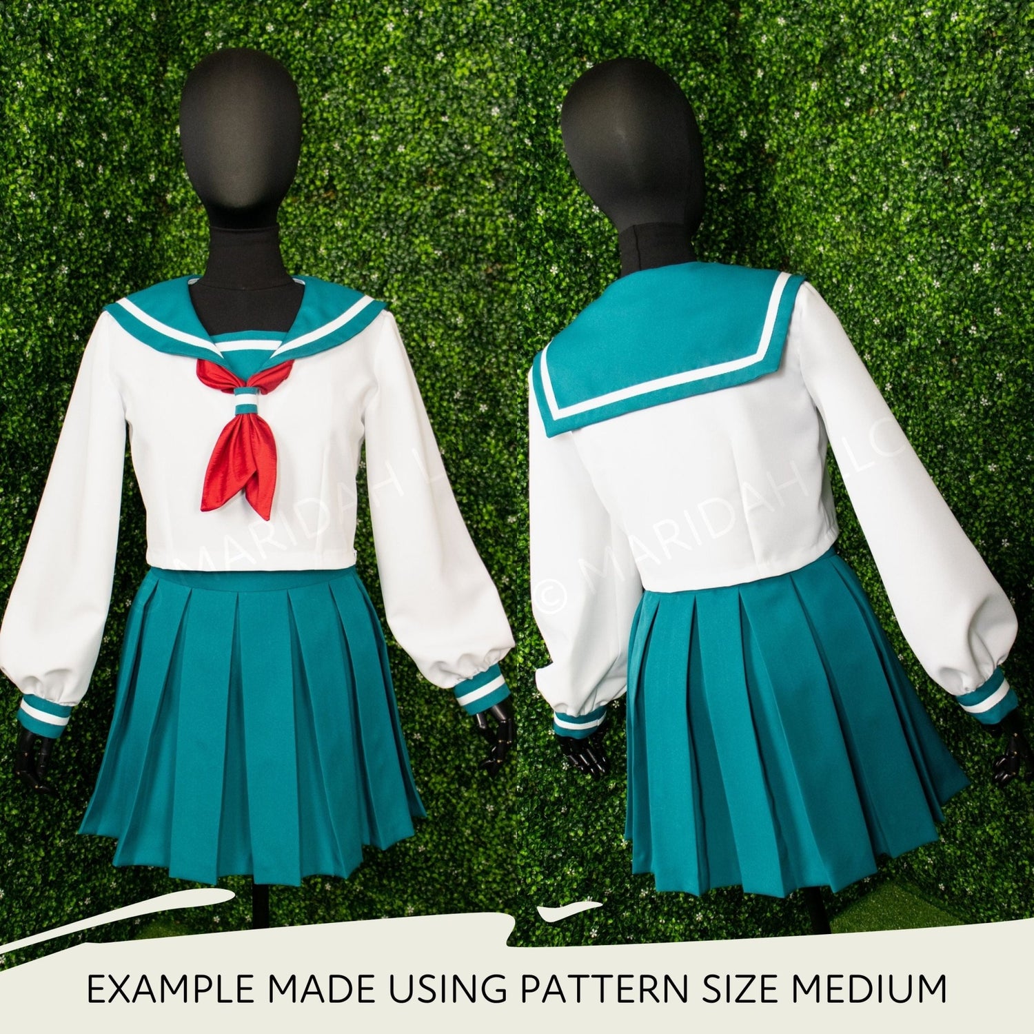 Short Skirt Sailor Collar School Uniform - Maridah