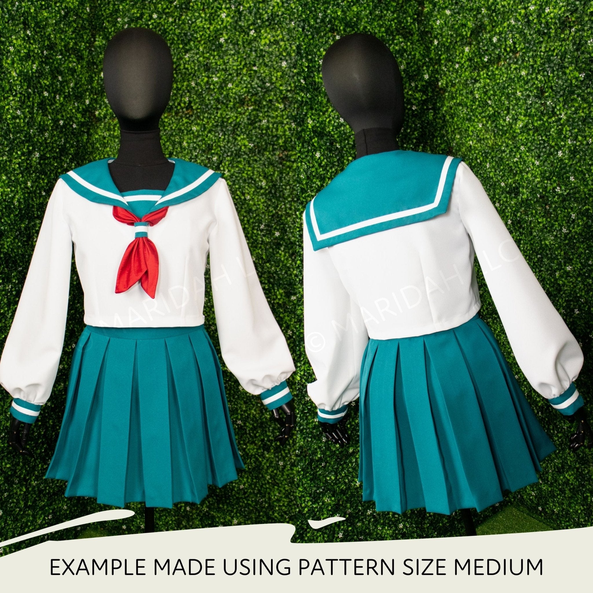 Short Skirt Sailor Collar School Uniform - Maridah