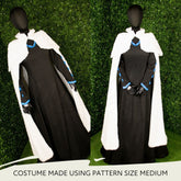 Slashed Sleeve Dress and Layered Cape - Maridah