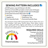 Sleeve Pack 3 & 4 Sewing Pattern Bundle PDF Sewing Pattern File