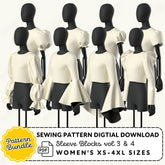 Sleeve Pack 3 & 4 Sewing Pattern Bundle PDF Sewing Pattern File