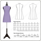 Sleeveless Mod Dress Printable Sewing Pattern PDF Sewing Pattern File