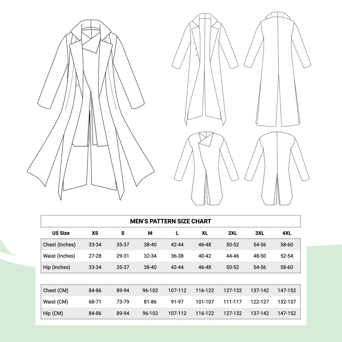 Steampunk Duster Coat and Asymmetrical Jacket Printable Sewing Pattern ...