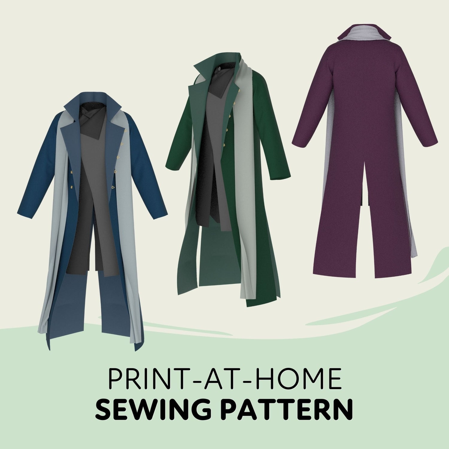 Steampunk Duster Coat and Asymmetrical Jacket Printable Sewing Pattern Maridah Steampunk Duster Coat and Asymmetrical Jacket Printable Sewing Pattern Maridah