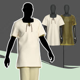 Tunic and Faux Chainmail Shirt Set - Maridah
