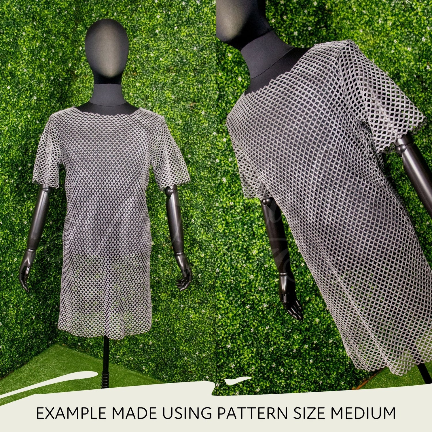 Tunic and Faux Chainmail Shirt Set - Maridah