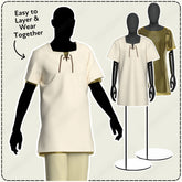 Tunic and Faux Chainmail Shirt Sewing Pattern Bundle PDF Sewing Pattern File