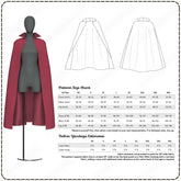 Vampire Collar Cape Printable Sewing Pattern PDF Sewing Pattern File