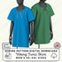 Digital sewing pattern preview for a Viking tunic shirt shown on two black mannequins, one wearing a bright blue version and the other a green version. The image includes text stating &
