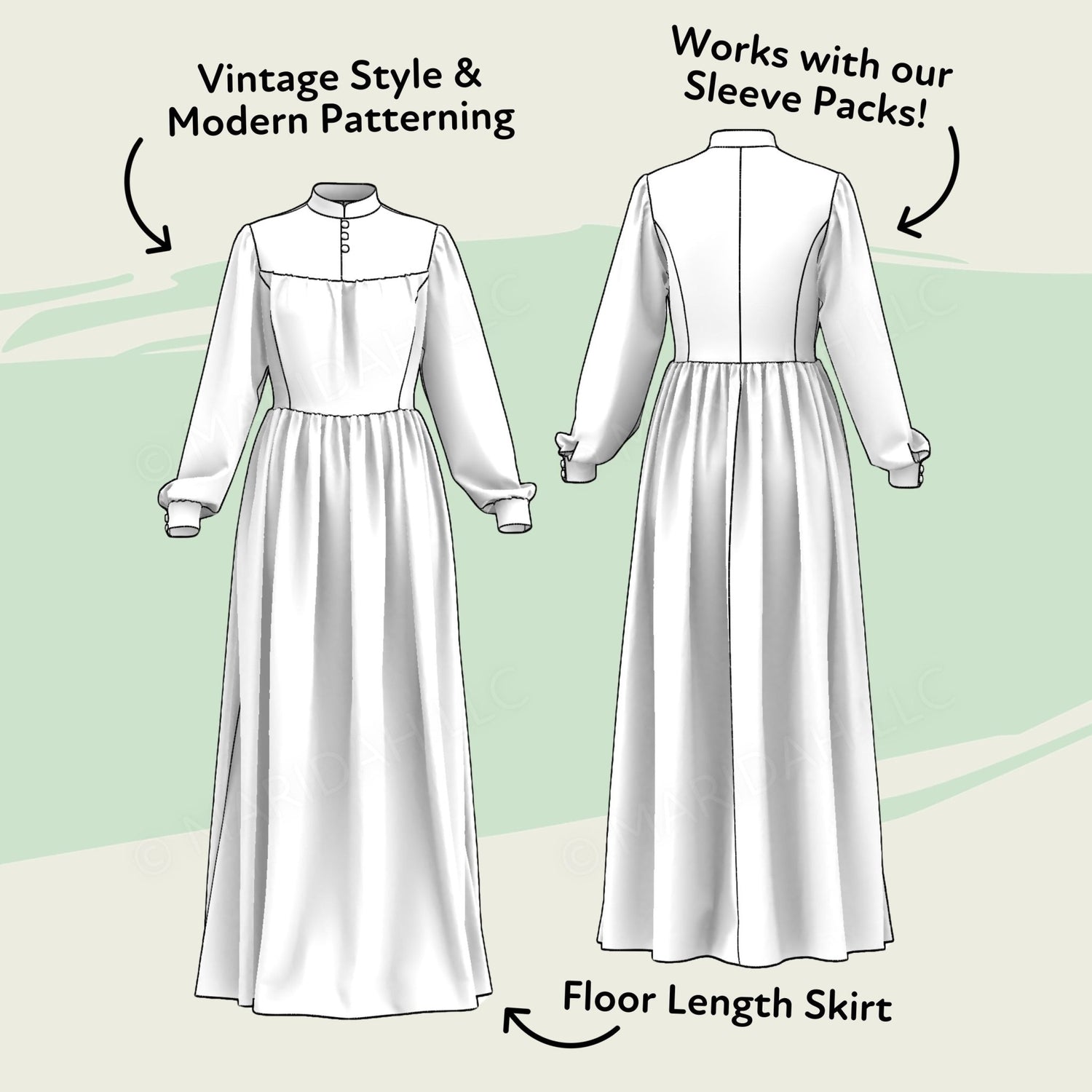 Vintage Walking Dress - Maridah